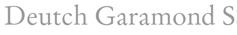 Deutch Garamond SSi